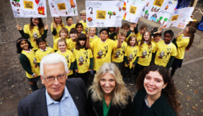 Windmill Primary School, Councillor Imogen Thomas and Oxford Friends of the Earth at the launch of 'Fuel Good' 