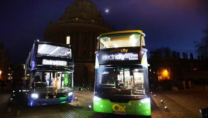 Electic buses in Oxford