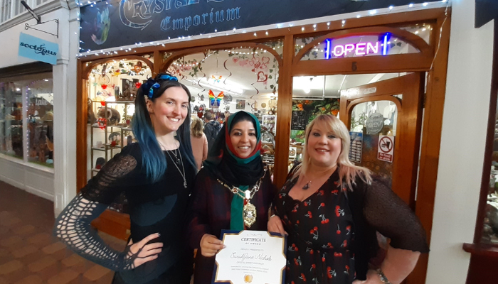 Christmas window display winner. Certificate. 16 Feb