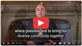 Still from video with Oxford Lord Mayor 