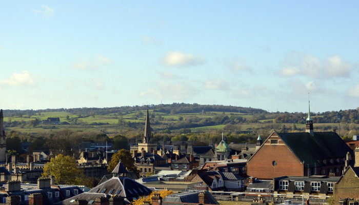 Oxford skyline on a sunny day 