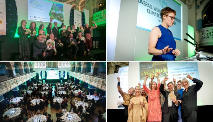 Pictured: Previous Oxford Climate Awards events and winners