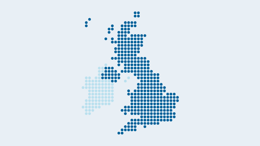 Dot map of the UK