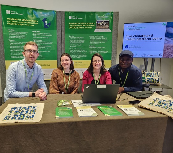 Photo of the team at the Civil Service Climate and Environment Network conference