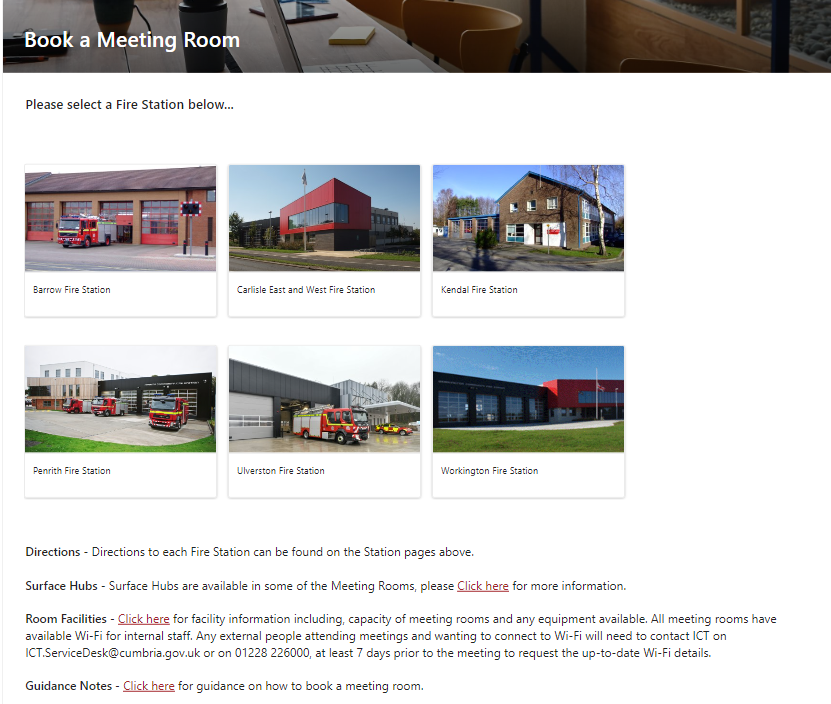 Meeting room booking system
