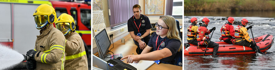 various employees of Cumbria Fire and Rescue Services