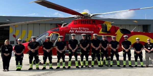 Roads Policing officer volunteers for the first D13 Police Medic course with Essex and Herts Air Ambulance Trust colleagues at North Weald base