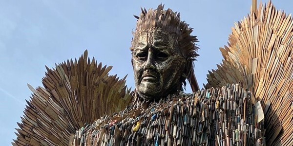 Knife Angel - sculpture made out of discarded knives