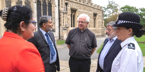 C/Insp Tina Cooper, Rev Canon Ivor Moody, Shweta Kaur, Tariq Mahmood and Rabbi Warren Elf.
