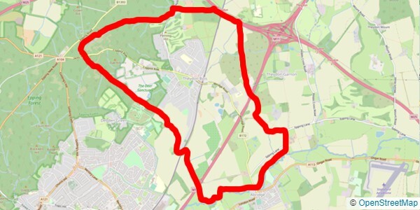 Map showing area of dispersal order in Theydon Bois