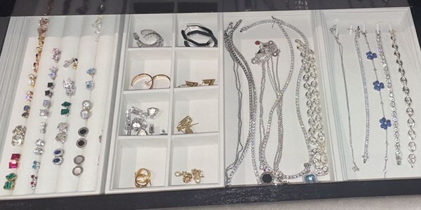 Some of the stolen earrings, rings, bracelets and other stolen jewellery