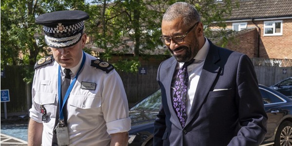 Chief Constable BJ Harrington and the Home Secretary, the Right Honourable James Cleverly MP