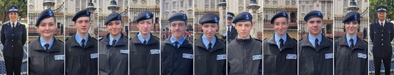 Composite picture of all the Cadets attending with the two adult leaders