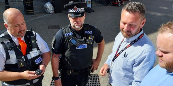 George Yard security manager Philip Taylor, Inspector Philip Jackson, PC Mike Lee and George Yard centre manager Dan Foley