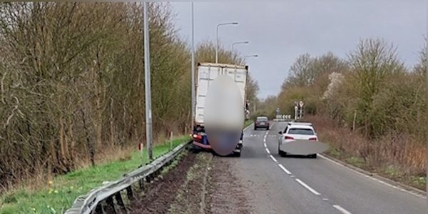 lorry collides with barrier on A12