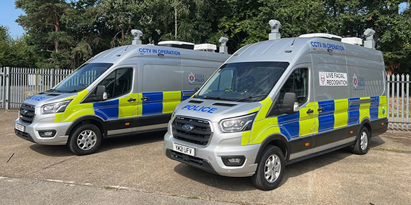 Two live facial recognition vans