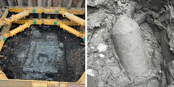 Unexploded world war 3 bomb discovered during construction work in East Tilbury