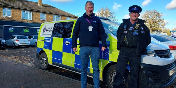 PCSO Ryder with Colchester Borough Homes housing officer