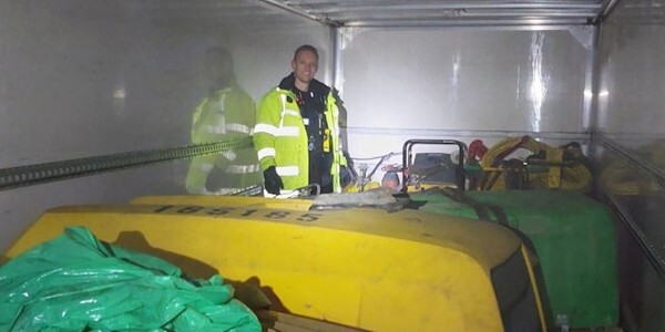 Officers found more than £50,000 worth of machinery in the lorry