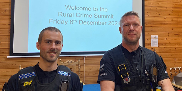 Inspector Terry Jacobs and Sergeant Paul Brady at Essex Rural Crime Summit 