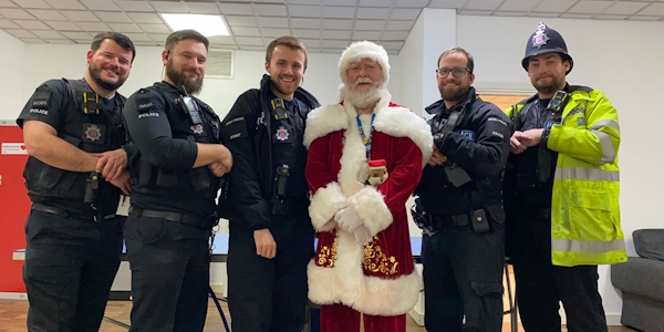Community Policing Team B shift with Santa Claus