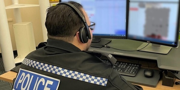 A member of the video response team conducting a video call