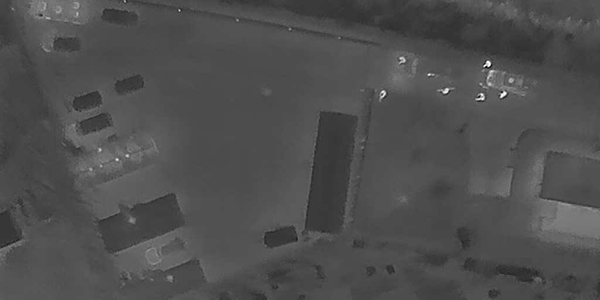 drone footage of enforcement action