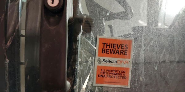 DNA Sticker on machinery 