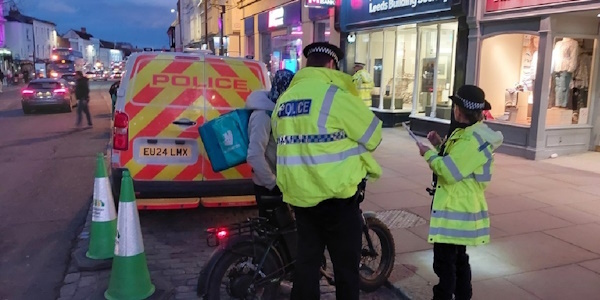 Officers on Colchester High Street