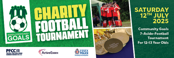 Essex Community Goals Tournament. Saturday 12 July 2025. 7-aside. Ages 12-13.