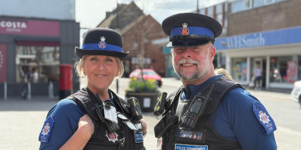 PCSOs Deb Edwards and Ian Grant
