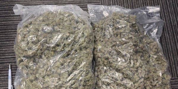 Two plastic bags of class B drugs