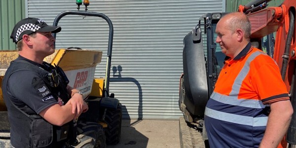 Sgt Callum Barber with GAP Group's Lee Cripps