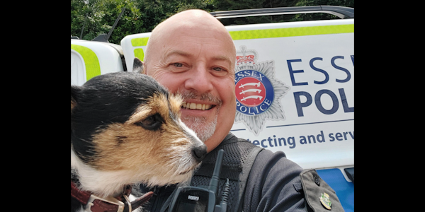 simon jesse and a dog