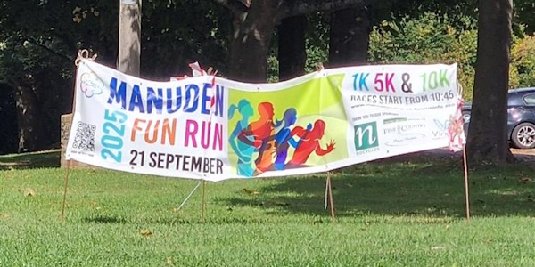 Manuden Fun Run Sign