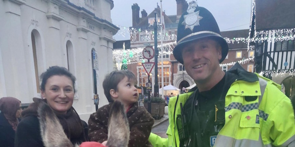 PC McNamara and members of the public