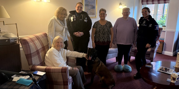 Baloo visiting Coleman Court