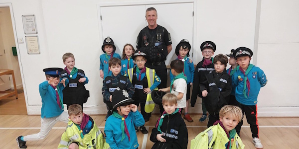 Picture of PC McNamara with the Wednesday Weasel group