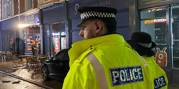 Officers on patrol in Colchester as part of Project Vigilant