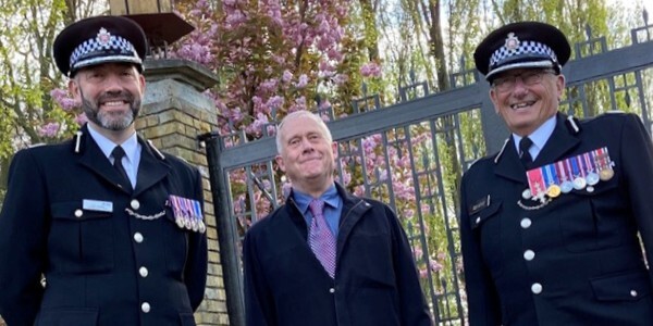 Assistant Chief Constable Glen Pavelin, Silver End Parish Council chairman Andrew Bugg and Derek Hopkins.