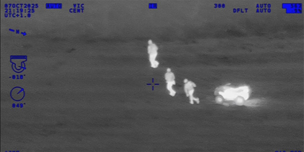 Footage from National Police Air Service helicopter 