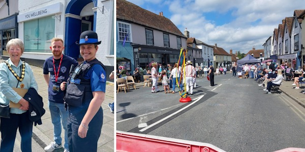 Officers at Dunmow Market