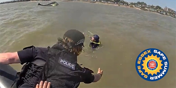 marine unit helping person in water