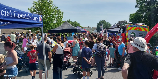 Crowds of people at clacton for police open day