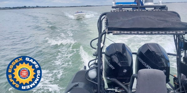 A stricken boat was towed back to the safety of Bradwell Marina