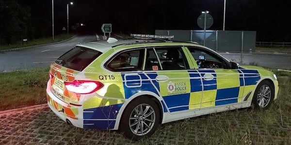 Essex police car at night
