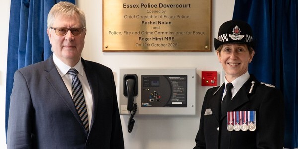 PFCC Roger Hirst and Chief Constable Rachel Nolan unveiled a commemorative plaque