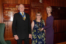 Cllr Adams, John Tacey and Anne Court