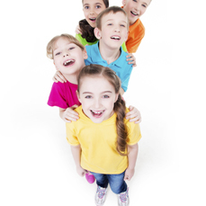 Group Of Children Happy