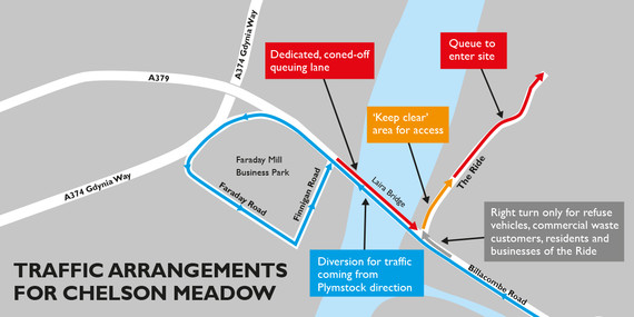Chelson Meadow travel arrangements
